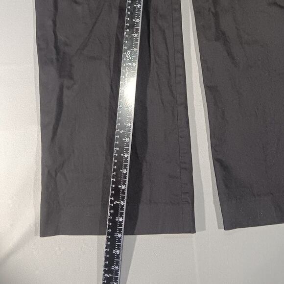 J.Crew Black Stretch Cotton Pants Womens 4 Straight Leg Work Career minimalist - Picture 2 of 5